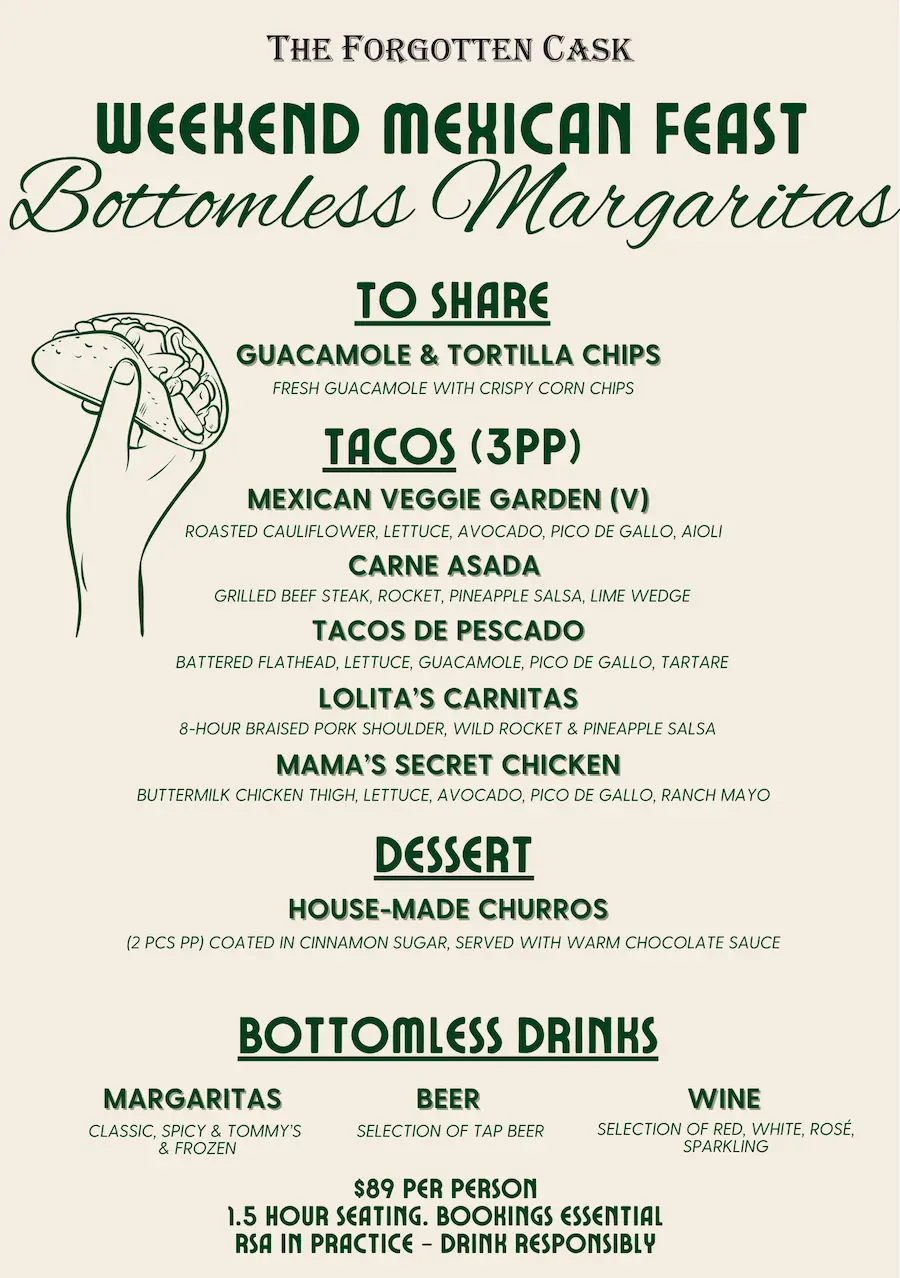 Weekend Mexican Feast Bottomless