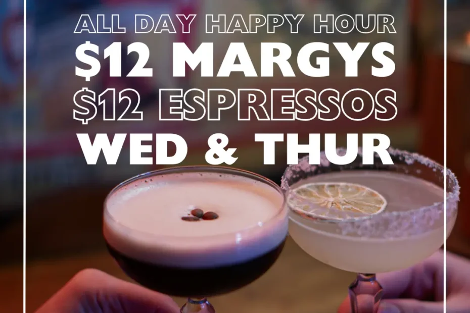 All Day Happy Hour @ The Forgotten Cask, Waterloo rooftop rum and gin bar.