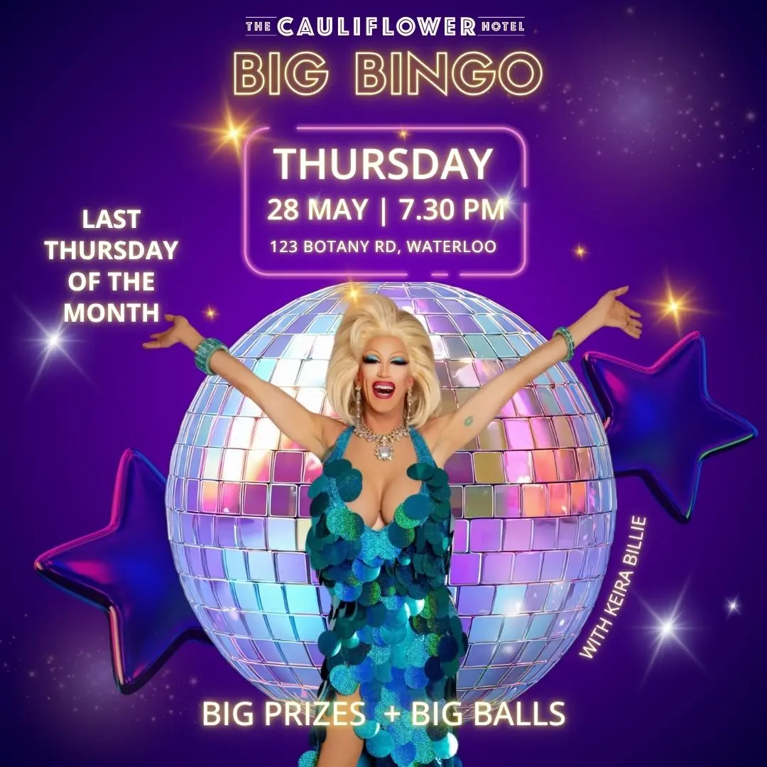 Drag Bingo at The Forgotten Cask rooftop rum and cocktail bar. 123 Botany Rd, Waterloo.